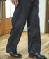 MR.OLIVE/SUPER STRETCH DENIM / ONE WASH WIDE STRAIGHT PANTS ミスターオリーブ/スーパーストレッチデニム/ワンウォッシュワイドストレートパンツ